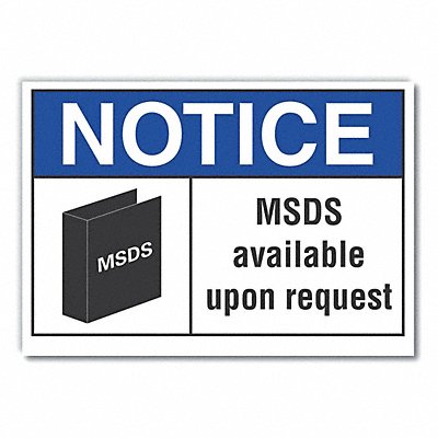 LYLE LCU50017ND10X7 Msds Info Notice Lbl 7x10in Polyester
