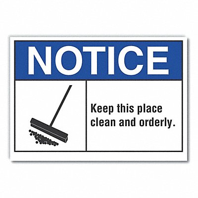 LYLE LCU50022ED14x10 Notice Sign 10inx14in Non-PVC Polymer