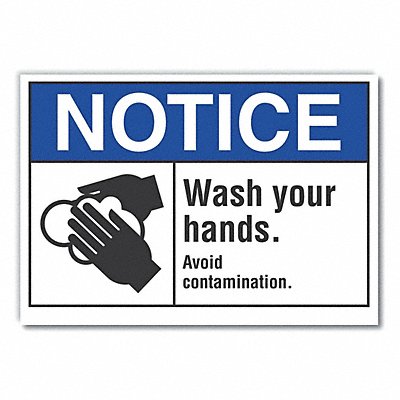 LYLE LCU50034ED10x7 Notice Sign 7 in x 10 in Non-PVC Polymer