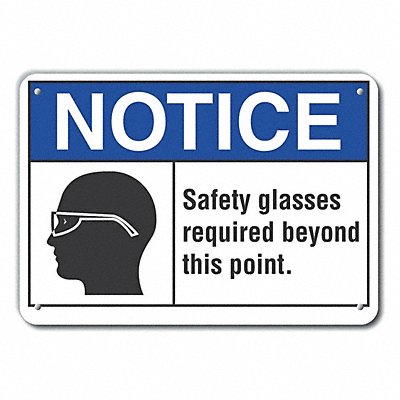 LYLE LCU50035RA10X7 Notice Sign 7 in x 10 in Aluminum