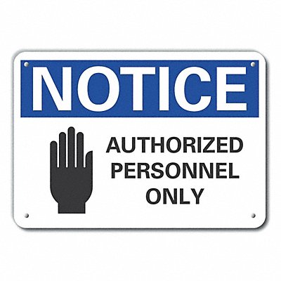 LYLE LCU50052RA10X7 Notice Sign 7 in x 10 in Aluminum