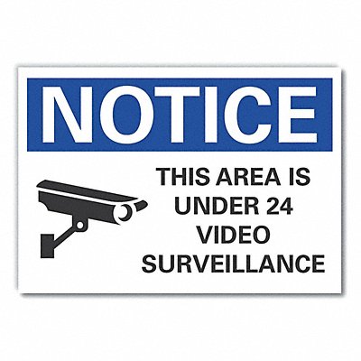 LYLE LCU50053ED10x7 Notice Sign 7 in x 10 in Non-PVC Polymer