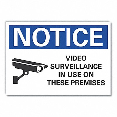LYLE LCU50055ED10x7 Notice Sign 7 in x 10 in Non-PVC Polymer