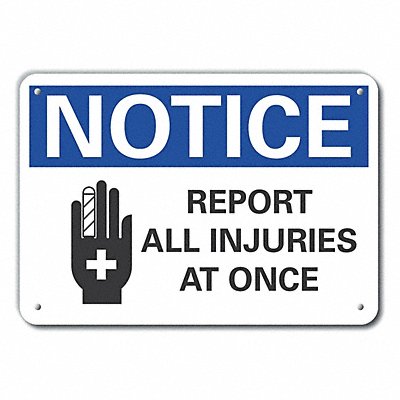 LYLE LCU50057RA10X7 Notice Sign 7 in x 10 in Aluminum