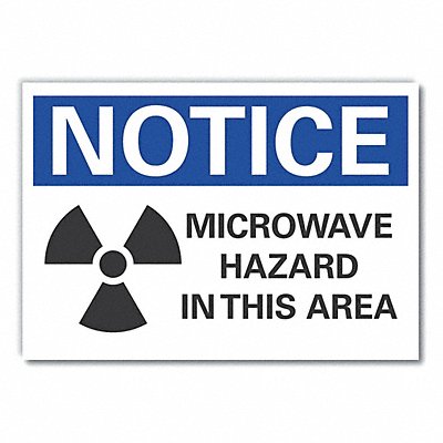 LYLE LCU50061ED10x7 Notice Sign 7 in x 10 in Non-PVC Polymer