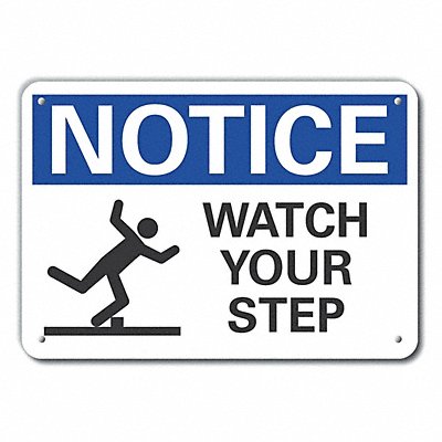 LYLE LCU50064RA10X7 Notice Sign 7 in x 10 in Aluminum