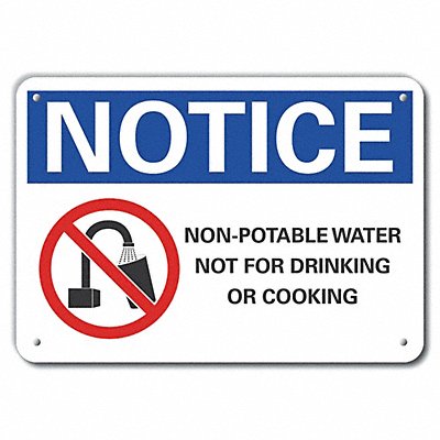 LYLE LCU50068NA10X7 Notice Sign 7 in x 10 in Aluminum