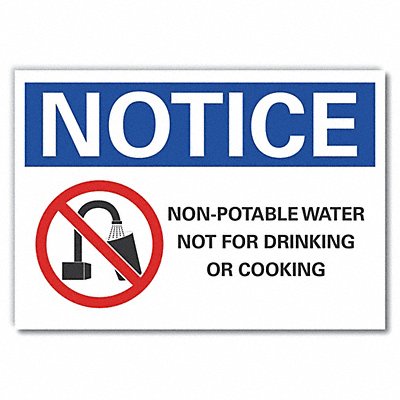 LYLE LCU50068ED10x7 Notice Sign 7 inx10 in Non-PVC Polymer