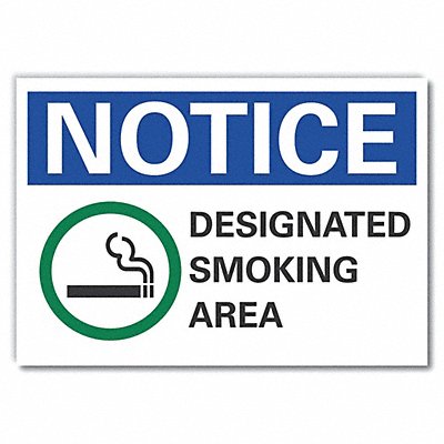 LYLE LCU50069ED10x7 Notice Sign 7 in x 10 in Non-PVC Polymer