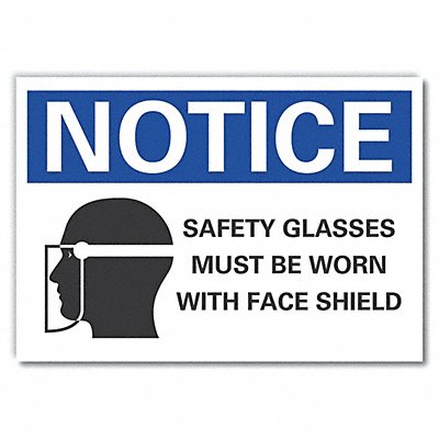 LYLE LCU50073RD5X35 Eye Notice Reflective Label 3.5inx5in