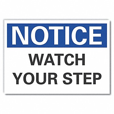 LYLE LCU50080ED14x10 Notice Sign 10inx14in Non-PVC Polymer