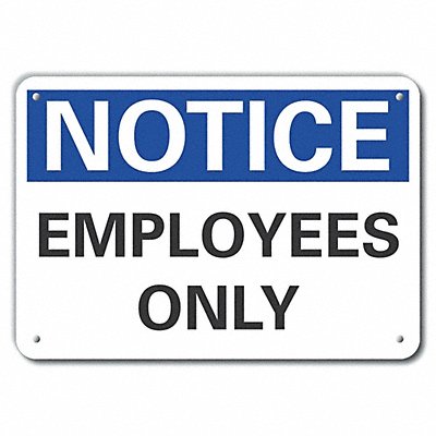 LYLE LCU50087RA10X7 Notice Sign 7 in x 10 in Aluminum