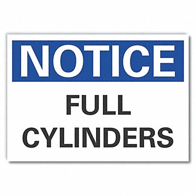 LYLE LCU50091RD5X35 Cylinder Handling Note Reflective Label 3.5x5in