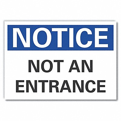 LYLE LCU50093ED10x7 Notice Sign 7 in x 10 in Non-PVC Polymer
