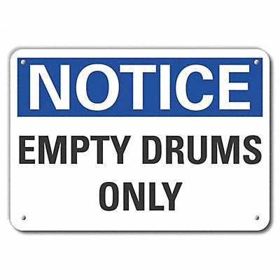 LYLE LCU50097NA14X10 K3084 Storage Notice Sign 10inx14in Aluminum