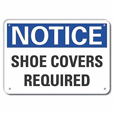 LYLE LCU50111NA14X10 Alum Foot Notice Sign 10x14in Alum