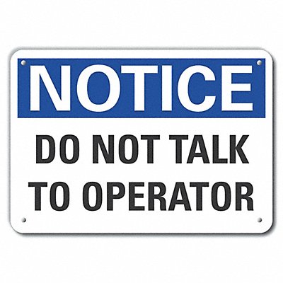 LYLE LCU50121NP10X7 Machine Operation Notice Sign 7x10in