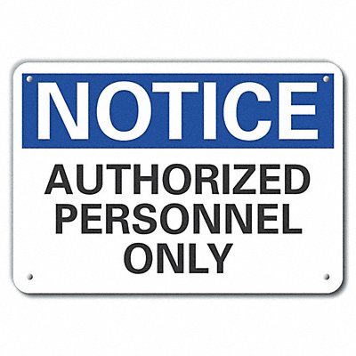 LYLE LCU50124NA10X7 Notice Sign 7 in x 10 in Aluminum