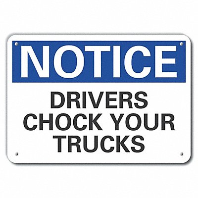 LYLE LCU50126NA10X7 Notice Sign 7 in x 10 in Aluminum