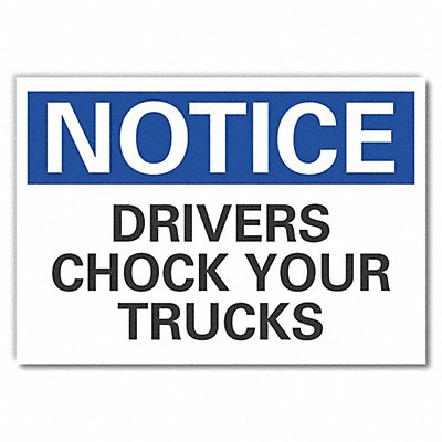 LYLE LCU50126ED10x7 Notice Sign 7 in x 10 in Non-PVC Polymer
