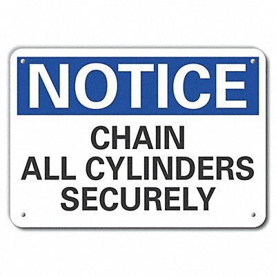 LYLE LCU50138NA10X7 Notice Sign 7 in x 10 in Aluminum