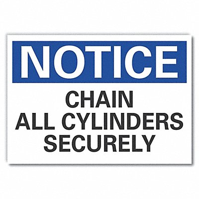 LYLE LCU50138ED10x7 Notice Sign 7 in x 10 in Non-PVC Polymer