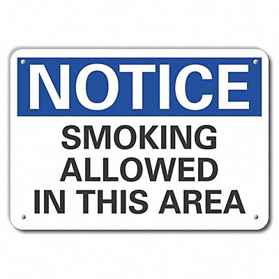 LYLE LCU50141NA10X7 Notice Sign 7 in x 10 in Aluminum
