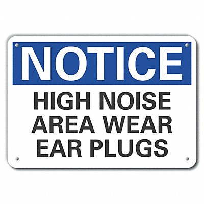 LYLE LCU50150NA10X7 Alum Hearing Notice Sign 7x10in Alum