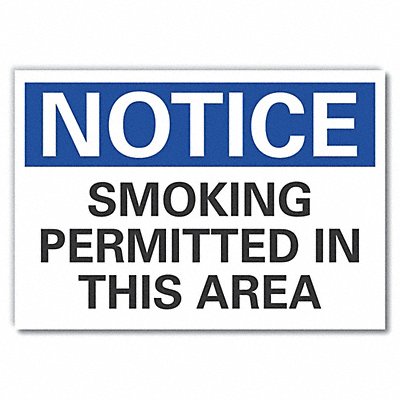 LYLE LCU50152ED10x7 Notice Sign 7 in x 10 in Non-PVC Polymer