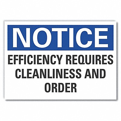 LYLE LCU50198ED10x7 Notice Sign 7 in x 10 in Non-PVC Polymer