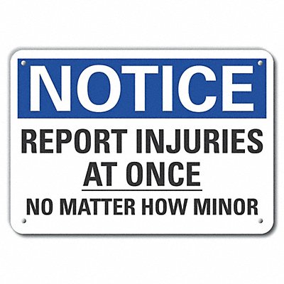 LYLE LCU50211NP14X10 Plastic Accident Report Note Sign 10x14in