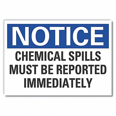LYLE LCU50213ED10x7 Notice Sign 7 in x 10 in Non-PVC Polymer