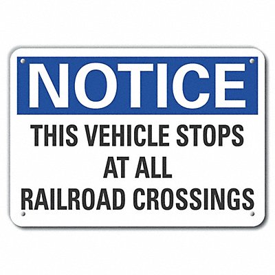 LYLE LCU50216RA10X7 Reflective Traffic Safety Notice Sign 7x10in
