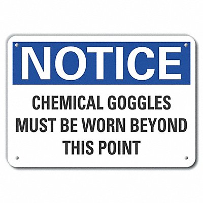 LYLE LCU50224NA10X7 Notice Sign 7 in x 10 in Aluminum
