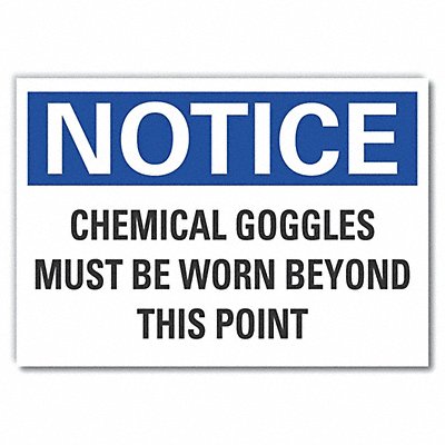 LYLE LCU50224ED10x7 Notice Sign 7 inx10 in Non-PVC Polymer