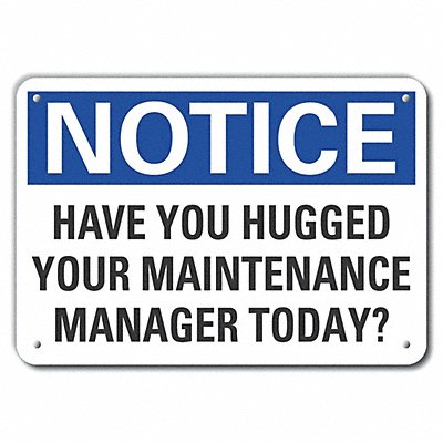 LYLE LCU50226NA14X10 Alum Safety Culture Notice Sign 10x14in