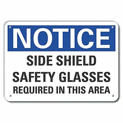 LYLE LCU50228RA14X10 Reflective Eye Notice Sign 10x14in Aluminum