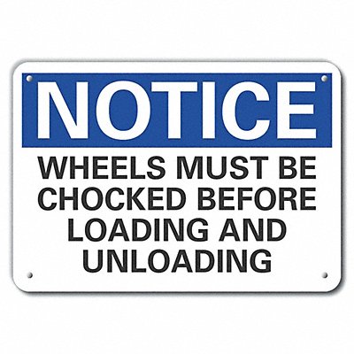 LYLE LCU50244RA10X7 Notice Sign 7 in x 10 in Aluminum
