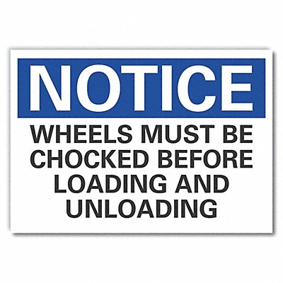 LYLE LCU50244ED10x7 Notice Sign 7 in x 10 in Non-PVC Polymer