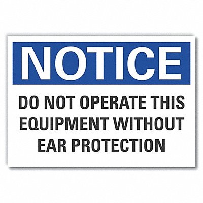 LYLE LCU50246ND5X35 Ear Notice Label 3.5in x 5in Polyester