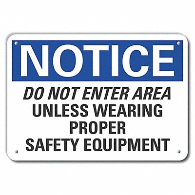 LYLE LCU50257NA10X7 Notice Sign 7 in x 10 in Aluminum