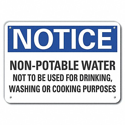 LYLE LCU50291NA10X7 Notice Sign 7 in x 10 in Aluminum