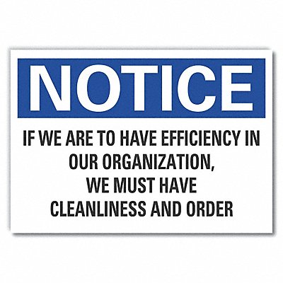 LYLE LCU50299ND7X5 Cleaning Notice Label 5inx7in Polyester
