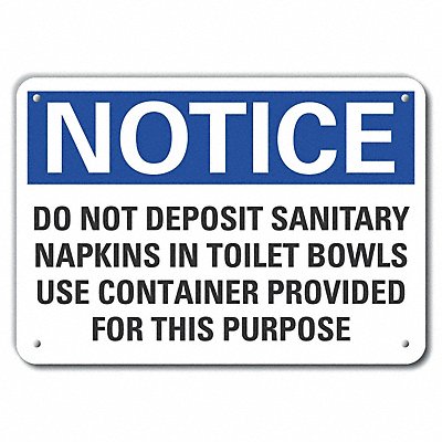 LYLE LCU50302RA10X7 Accident Prevention Notice Sign 7x10in Alum