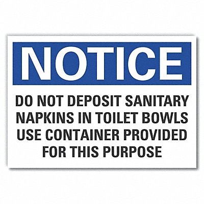 LYLE LCU50302ND14X10 Accident Prevntion Notice Label 10x14in