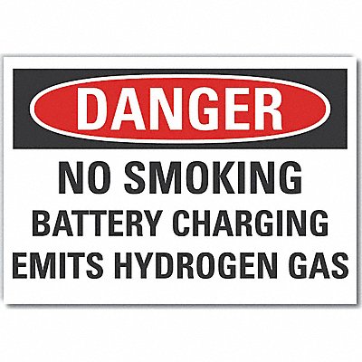 LYLE LCU40624ND14X10 No Smoking Danger Lbl 10x14in Polyester