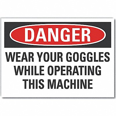 LYLE LCU40625RD10X7 Eye Danger Reflective Label 7 in x 10 in