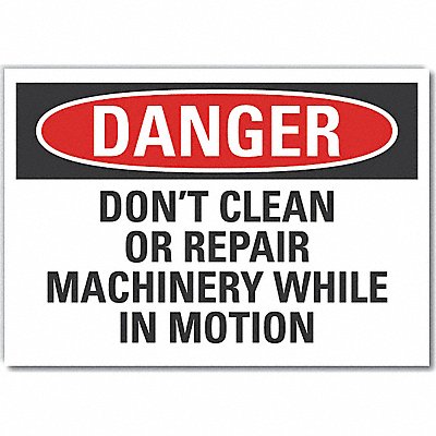 LYLE LCU40628ND10X7 Machine Operation Danger Lbl 7x10in
