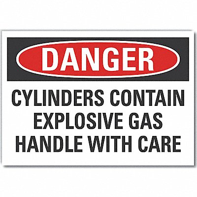 LYLE LCU40631RD5X35 Cyl Handling Danger Reflective Label 3.5x5in