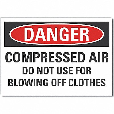 LYLE LCU40637ED10x7 Danger Sign 7 inx10 in Non-PVC Polymer